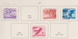 LIECHTENSTEIN Poste Aérienne 1939:   Timbres Oblitérés 'Les Aigles',  Forte Cote     TTB - Verzamelingen