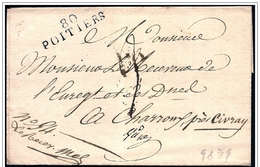 Francia/France: 1824, Prefilatelia, Précurseurs, Precursors, "80 POITIERS" - ....-1700: Precursors