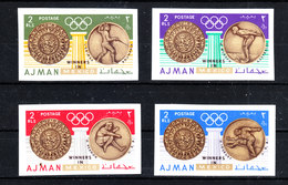 Ajman  - 1968. Medaglie Scherma E Nuoto.Ordinaria Non Dentellata Completa. Fencing And Swimming.Ordinary Complet Imp.MNH - Summer 1968: Mexico City