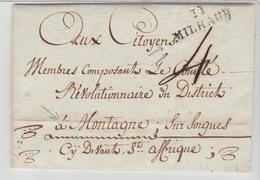 AVEYRON : " 11 / MILHAU " De L'AN 3 Adressé à MONTAGNE SUR SORGUES ( St Affrique ) à LAC Du Comité Révolutionnaire TB - 1701-1800: Precursors XVIII