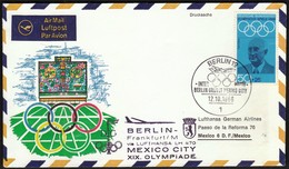 Germany Berlin 1968 / Inter Motiv / Berlin Greets Mexico City, Olympic Games / Lufthansa LH 470 / Air Mail - Zomer 1968: Mexico-City