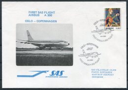 1980 Norway Denmark SAS First Flight Cover. Oslo - Copenhagen - Brieven En Documenten