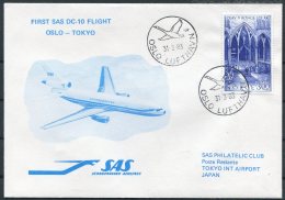 1983 Norway Japan SAS First Flight Cover. Oslo - Tokyo - Covers & Documents