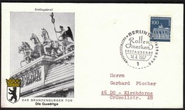 Germany Berlin 1967 / Dauerserie Rollenmarken / Das Branderburger Tor, Die Quadriga / FDC - Roulettes