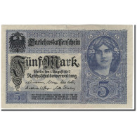 Billet, Allemagne, 5 Mark, 1917-08-01, KM:56a, TB+ - 5 Mark