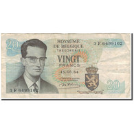 Billet, Belgique, 20 Francs, 1964-06-15, KM:138, B - 20 Francos