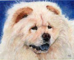 PEINTURE ACRYLIQUE SIGNEE MAEXI CHOW CHOW - Acryliques