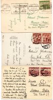 Poland 3 Old Postcards Mailed - Briefe U. Dokumente