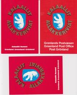 Greenland 1986/90 "Gronlands Postvaesen" 3 Postcards Unused  (40466A) - Brieven En Documenten