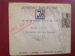 Tunis Joseph Belfiore Rue De Marseille - Storia Postale