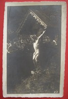 JESUS CRUCIFIX - CROCIFISSO ORIGINAL PHOTO SENT 1917 FROM MOSTAR TO TROGIR , TRAU - Photographs