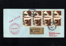 Djibouti 1966 Space / Raumfahrt Interesting Registered Letter - Afrika