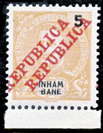 !										■■■■■ds■■ Inhambane 1911 AF#33* Mouchon REP'UBLICA 5 Réis ERROR (x10430) - Inhambane