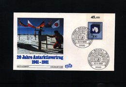 Germany / Deutschland 1981 Antarctic Treaty FDC - Antarktisvertrag