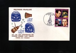 French Polynesia 1981 Space / Raumfahrt 20 Years Of The First Man In The Space FDC - Ozeanien