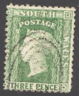 Queen Victoria 3d. Yellow Green  Wmk 6  SG 157a - Usados