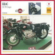 Lilac 350 TW Dragon, Moto De Tourisme, Japon, 1954, Le Premier Et Le Dernier Flat Twin Japonais - Sports