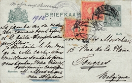 Briefkaar Pays Bas La Haye 's-Gravenhage 1918 Première Guerre Mondiale Major Chasseurs Tongres Belgique Nederland - Cartas & Documentos