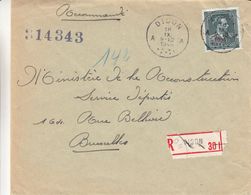 Belgique - Lettre Recom De 1948 ° - Oblit Dison - Exp Vers Bruxelles - Leopold III - Moins 10% - - 1946 -10 %