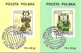 POLAND / POLEN, 1996, Booklet 12a/13a, Zodiac, Reprint - Libretti