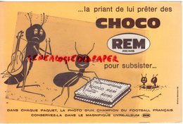 51- REIMS - BUVARD CHOCOLAT CHOCO REM- FOURMI  FOURMIS- GUITARE - Kakao & Schokolade