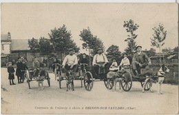 Concours De Voitures à Chiens à Brinon Sur Sauldre Sologne Dog Cart Contest . Voyagé 1918 - Dogs