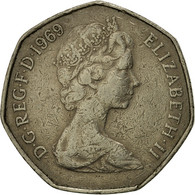 Monnaie, Grande-Bretagne, Elizabeth II, 50 New Pence, 1969, TTB, Copper-nickel - 50 Pence