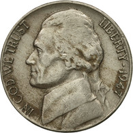 Monnaie, États-Unis, Jefferson Nickel, 5 Cents, 1947, U.S. Mint, Philadelphie - 1938-…: Jefferson