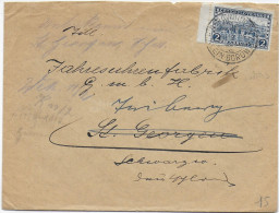TCHECOSLOVAQUIE - 1929 - ENVELOPPE De KLEIN BOROWITZ => ST GEORGEN (ALLEMAGNE) - Covers & Documents