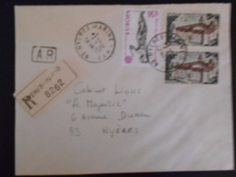 France Lettre Recommandee De Hyeres-marine 1974 Pour Hyeres - Correo Marítimo