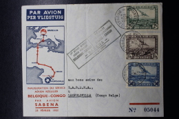 Belgium Airmail Paired Covers  Brussels  Leopoldville March 1935 - Other & Unclassified