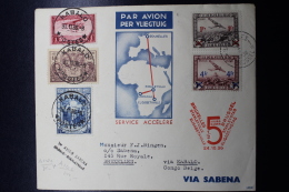 Belgium Airmail Cover First Flight Accelerated Service Brussels ->  Congo -> Brussels  24-10-1936 Signed/ Signé/si - Otros & Sin Clasificación