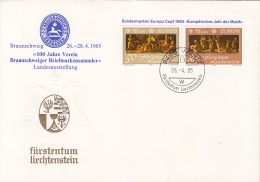 EUROPA CEPT, YEAR OF MUSIC, EMBOSSED SPECIAL COVER, 1985, LIECHTENSTEIN - 1985