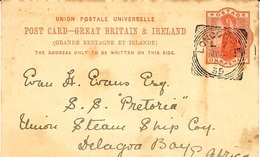 1894- C P E P One Penny Canc. LONDON  S. E.  / 35 To  Delagoa Bay  E. Africa - Brieven En Documenten