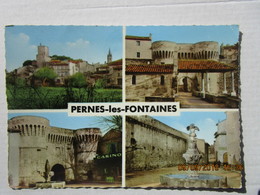 CP 84 PERNES Les FONTAINES - Vue Générale , Porte Notre Dame , Porte Du XVè , Fontaine Du Cormoron 1954 - Pernes Les Fontaines