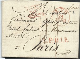 1829 L. T11 ATH/* + Man "Leuze" + L.P.B.1.R. Pour Paris. TTB - 1815-1830 (Periodo Olandese)