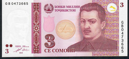 TAJIKISTAN  P20  3 SOMONI    2010   UNC. - Tayikistán