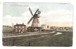 THE OLD WINDMILL BARKING THE CARD IS DAMAGED AND REPAIRED USED 1905 - Autres & Non Classés