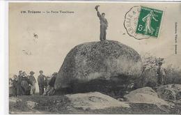 29 TREGUNC . La Pierre Tremblante Très Animée ,  , édit : Villard  , écrite En1911 , état Extra - Trégunc