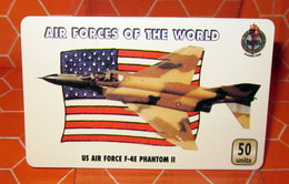 AIR FORCE OF THE WORLD F-4E PHANTOM UNITEL COLLECTORS EDITION PHONECARD  UT 047 ITL - Avions