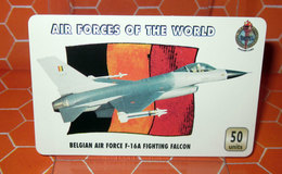 AIR FORCE OF THE WORLD F-16A UNITEL COLLECTORS EDITION PHONECARD  UT 049 ITL - Avions