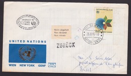 UNITED NATIONS 1982 Our Environment Zuruck Mark Cover - Cartas & Documentos