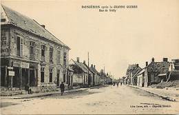 - Dpts Div.-ref-AC361- Somme - Rosieres En Santerre Après La Guerre 1914-18 - Rue De Vrély - Ruines - Carte Bon Etat - - Rosieres En Santerre