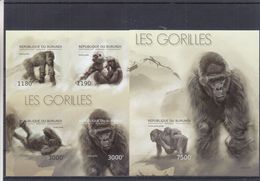 Gorilles - Burundi - COB BF 480 / 81 ** - NON Dentelés - Valeur 71 Euros - Gorilla's