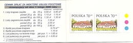 POLAND / POLEN, 2000, Booklet 40a, New Printed Rates, 4x70 - Markenheftchen