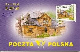 POLAND / POLEN, 2002, Booklet 50b,  5x1.10 Manor Houses + 15x5 Gr - Cuadernillos