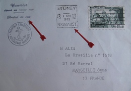 A160 - ✉️ PAQUEBOT CALEDONIEN - CàD Carré : SYDNEY (AUSTRALIE) 1er AVRIL 1970 - COURRIER POSTE EN PLEINE MER - Postmark Collection
