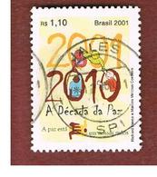 BRASILE (BRAZIL) -  SG 3202  - 2001  FOR A CULTURE OF PEACE      - USED° - Usati