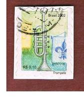 BRASILE (BRAZIL) -  MI 3249BB  - 2002 MUSICAL INSTRUMENTS: TRUMPET     - USED° - Used Stamps