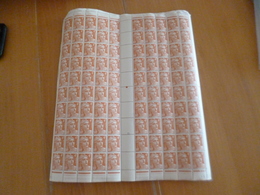 Feuille Complète Gomme Imparfaite Millésime Coin Daté Pour étude Variétés TP Gandon 4 F Orange N°808 - Hojas Completas